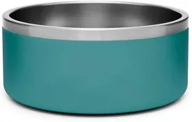 32oz 64oz Stainless Steel Double Wall Dog Bowls,BPA Free Non-Slip Pet Dishes,Cat Food&Water Bowl with Rubber Base(32oz, Green)