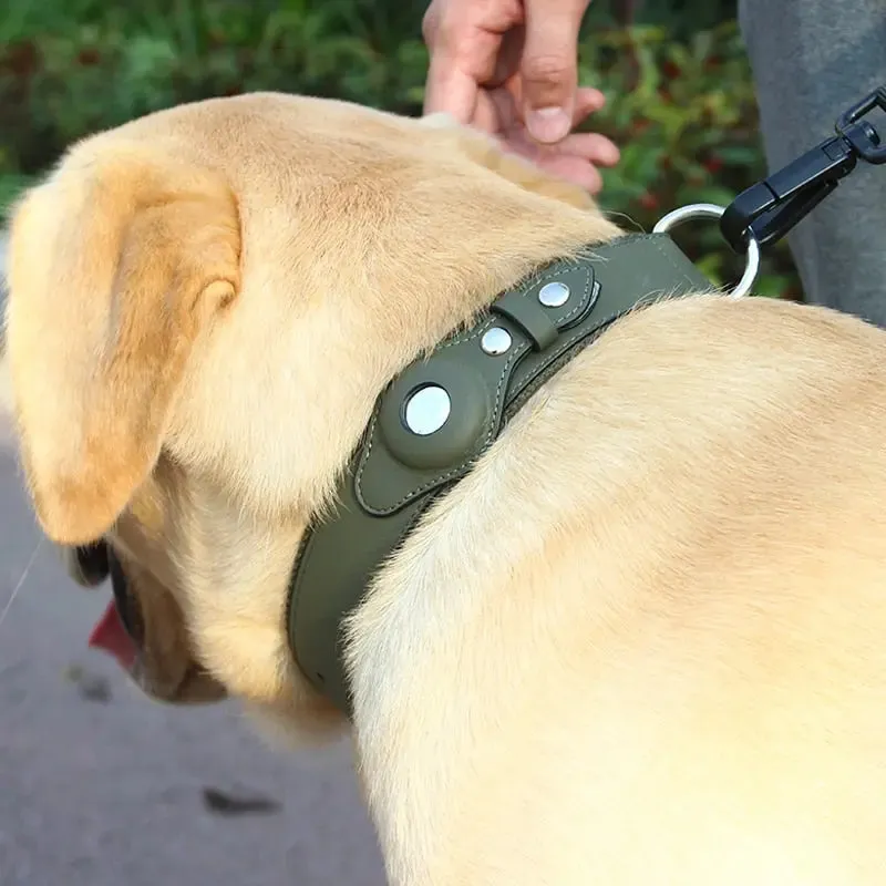 AirTag Leather Collar - Style C