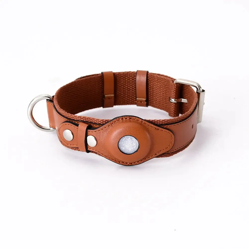AirTag Leather Collar - Style C