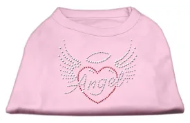 Angel Heart Rhinestone Dog Shirt Light Pink XL (16)