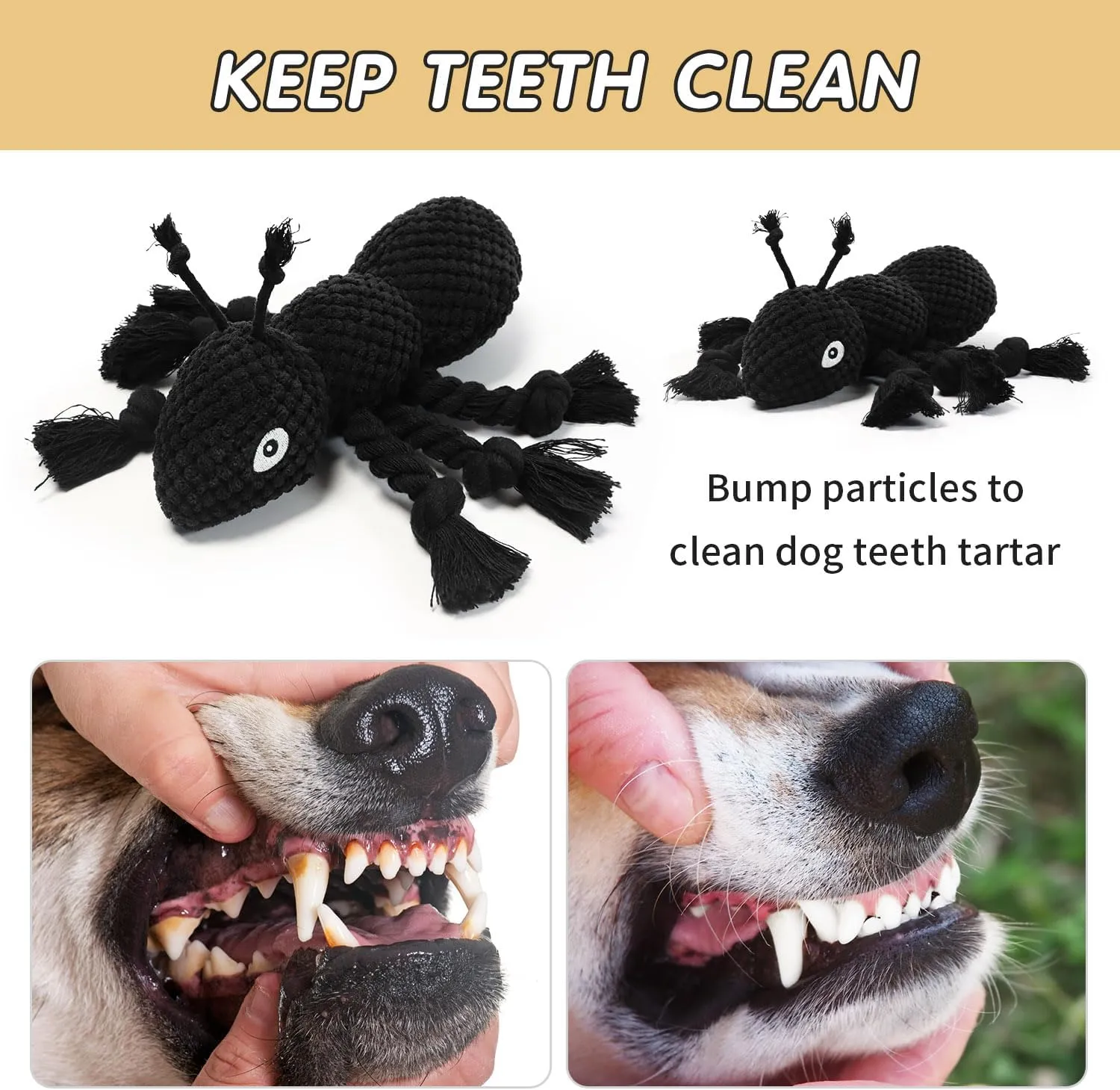 ant Plush Dog Toys Which Puppy Stuffing and Ant ScreamBoring Interactive for Separation Anxiety Suitable for Small and Medium Dogs to Chew and Play