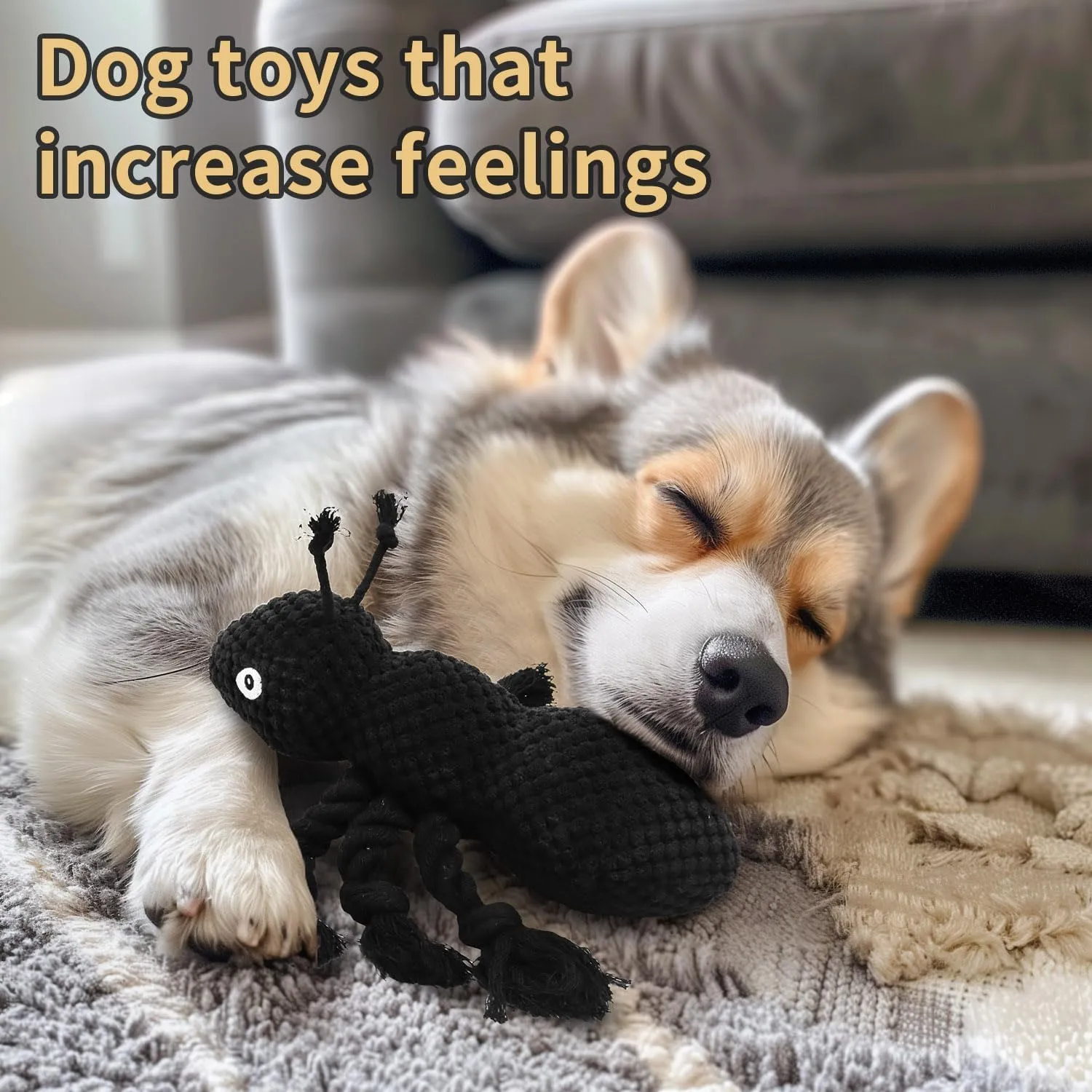 ant Plush Dog Toys Which Puppy Stuffing and Ant ScreamBoring Interactive for Separation Anxiety Suitable for Small and Medium Dogs to Chew and Play