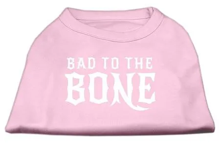 Bad to the Bone Dog Shirt Light Pink XXL (18)