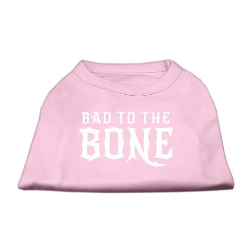 Bad to the Bone Dog Shirt Light Pink XXL (18)