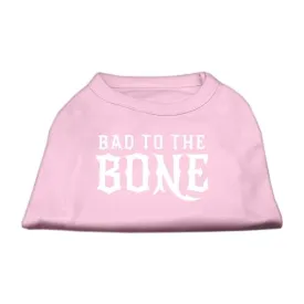 Bad to the Bone Dog Shirt Light Pink XXL (18)