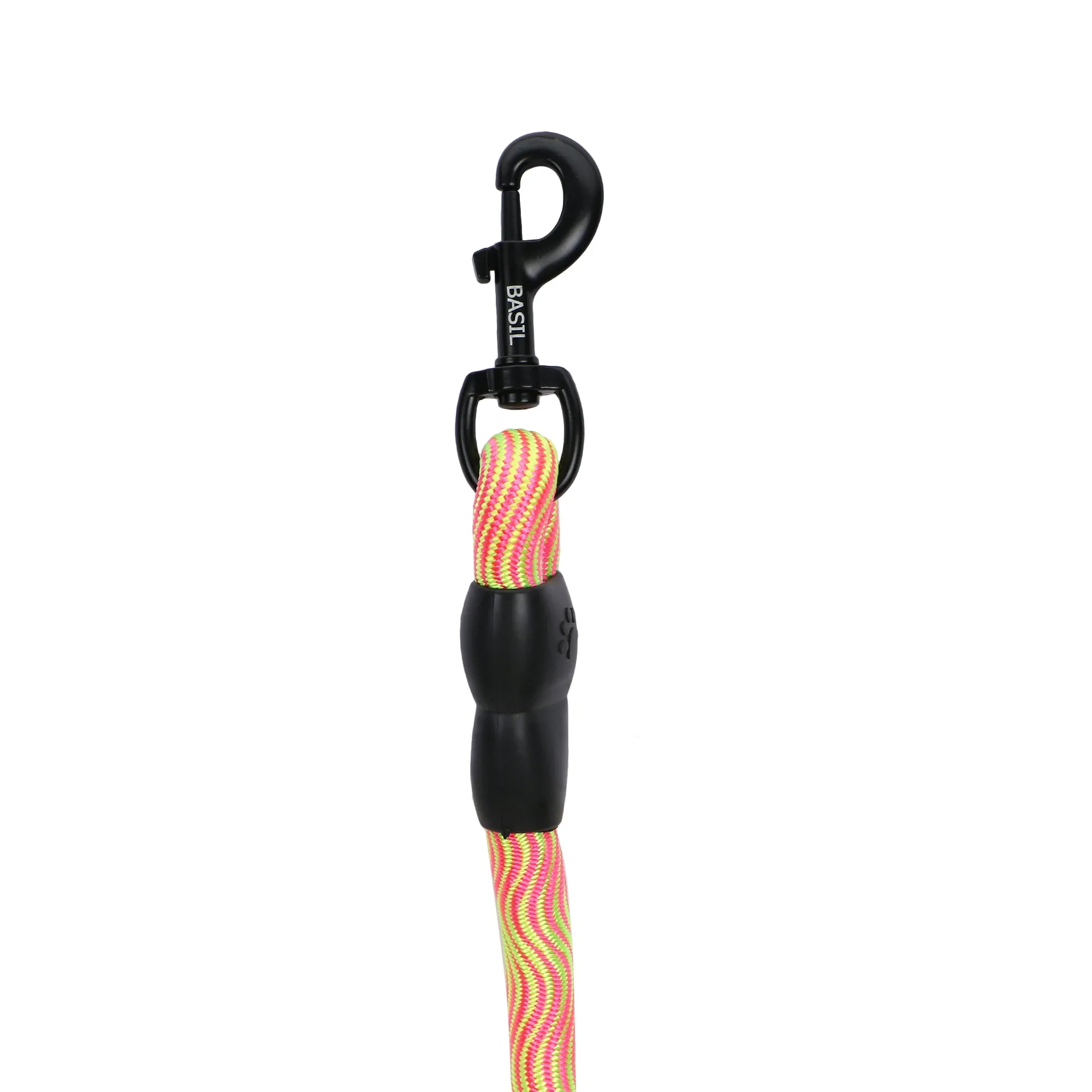BASIL Rope Leash for Dogs & Puppies, 4 Feet (Yellow & Pink)