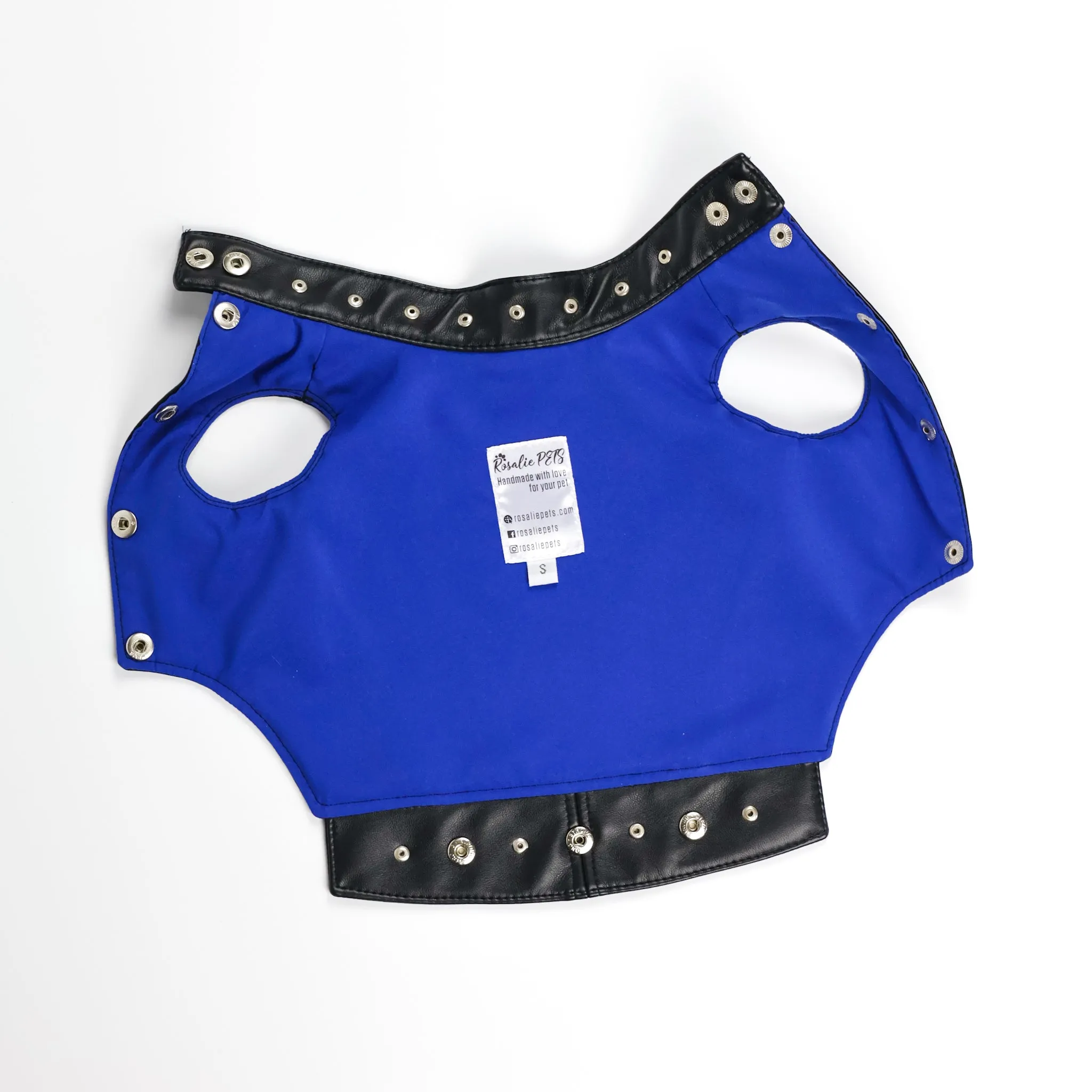 Biker leather dog vest jacket