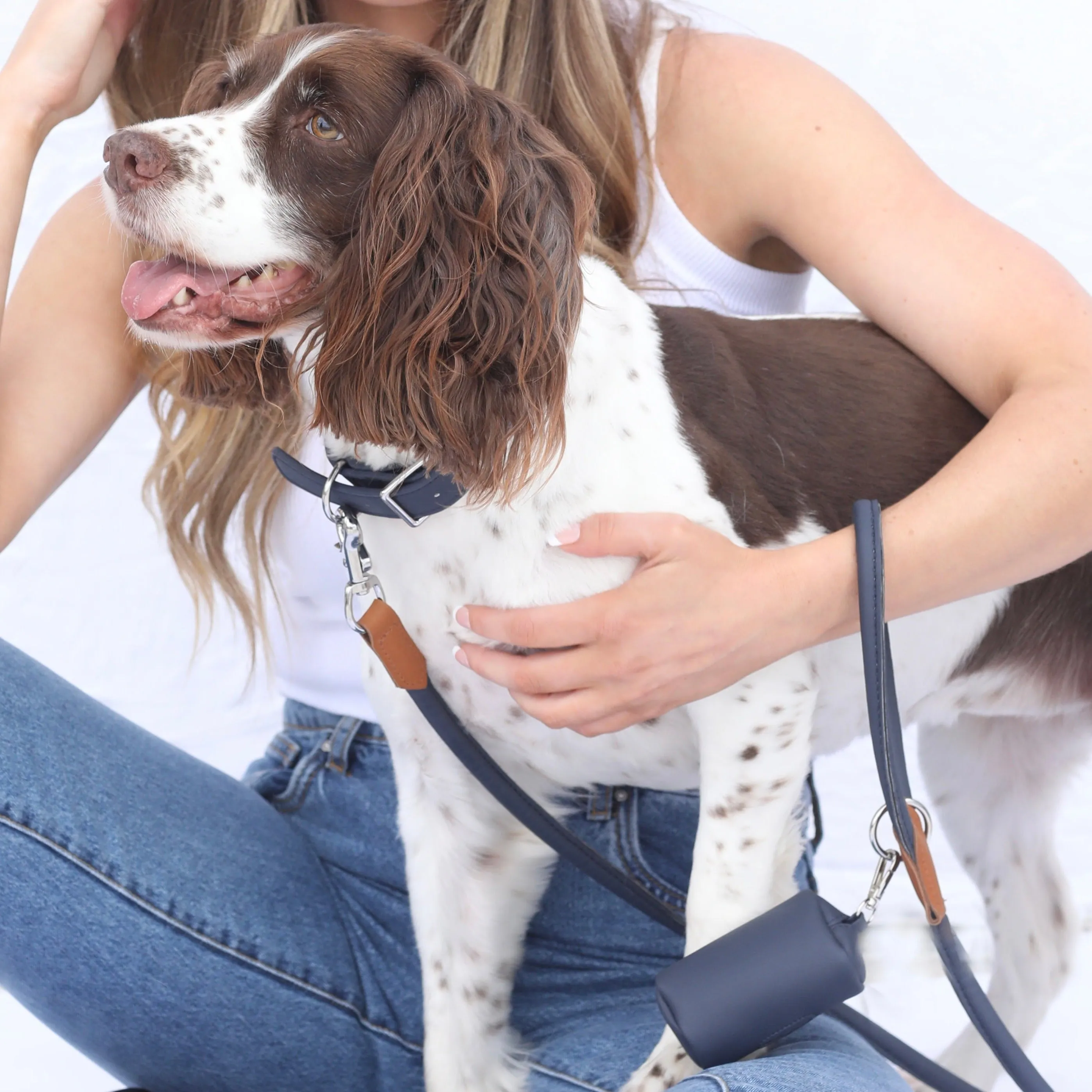 Billie Dog Lead - Dark Navy