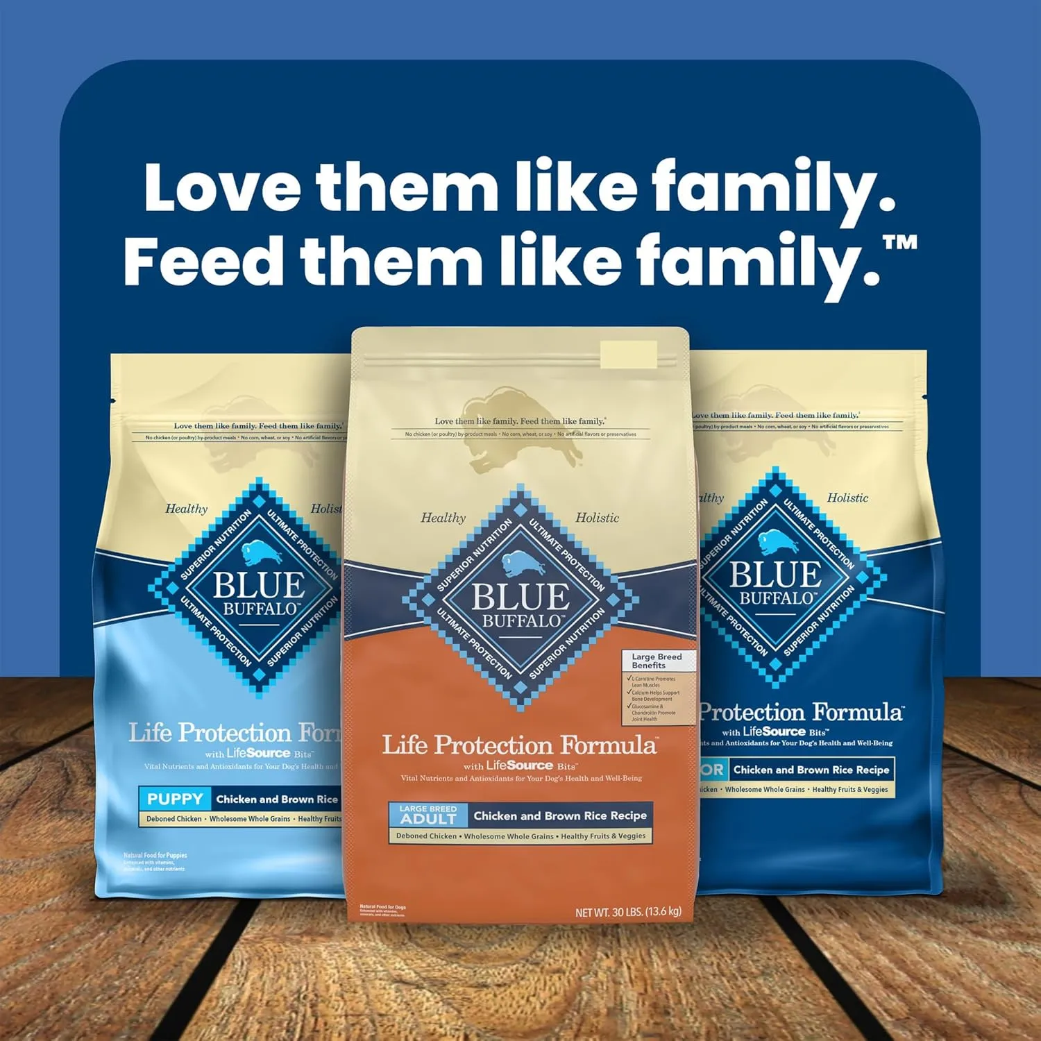 Blue Buffalo Life Protection Formula Large Breed Adult Dry Dog Food, Promotes Joint Health and Lean Muscles, Made with Natural Ingredients, Chicken & Brown Rice Recipe, 34-lb. Bag