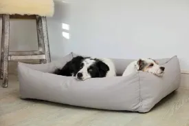 Burnham Bolster Dog Bed - Stone - Various Sizes