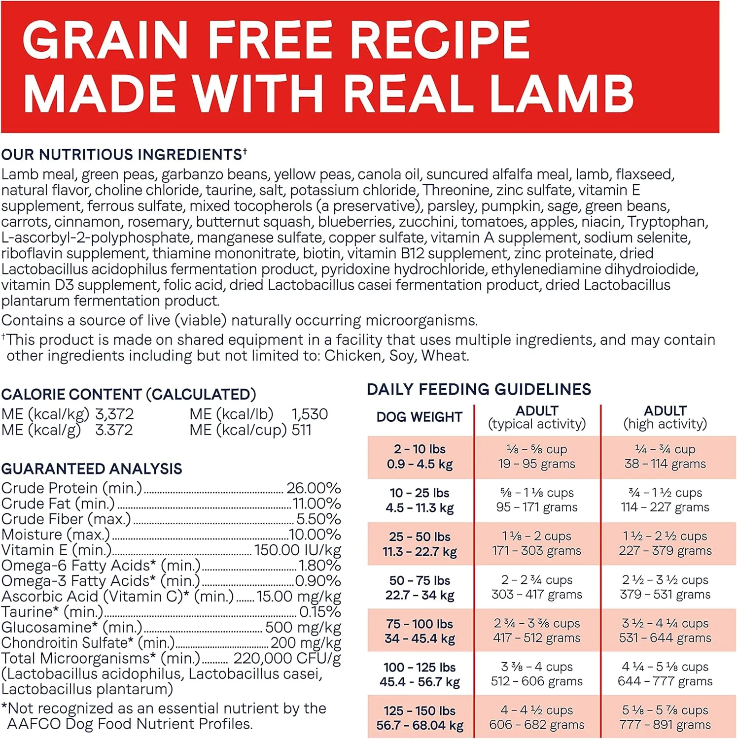 Canidae Under the Sun Premium Dry Dog Food For Puppies, Adults and Senior Dogs, Lamb Recipe, 40 Pounds, Grain Free