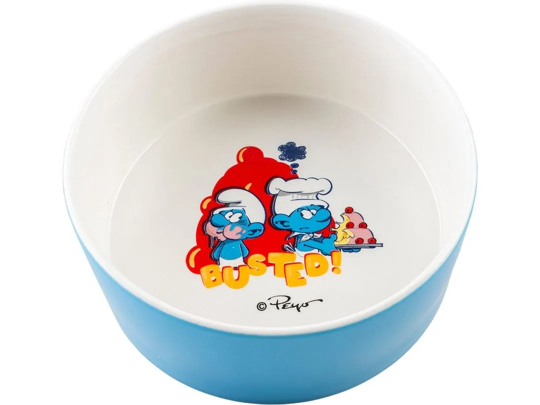 Chef Smurf feeding bowl 1000ml - 16,5x16,5x7cm white/blue