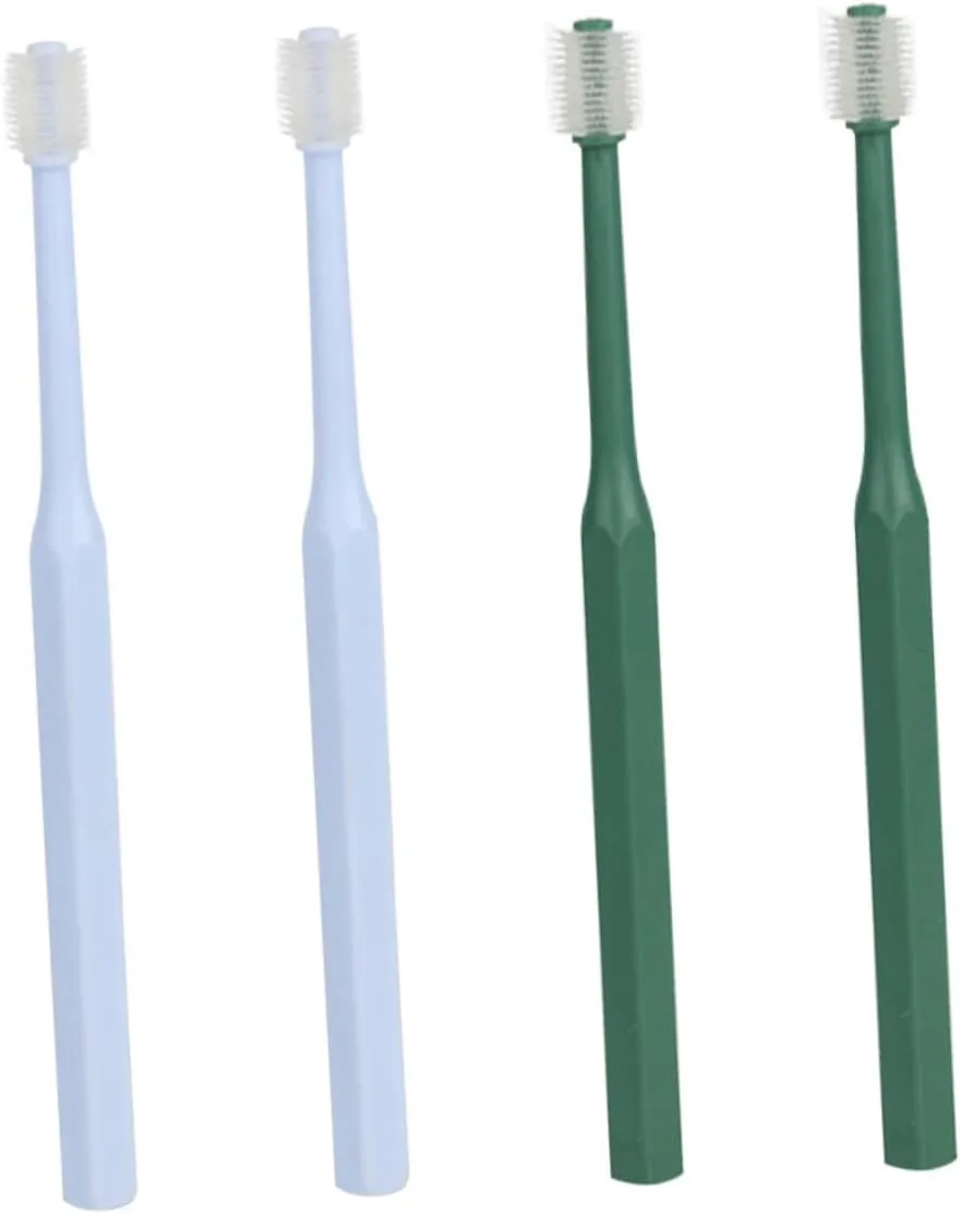 Comfortable Puppy Toothbrush 4pcs Set Portable Design Kitten Cat Toothbrush Dog Supply TPE Material Ergonomic Handle