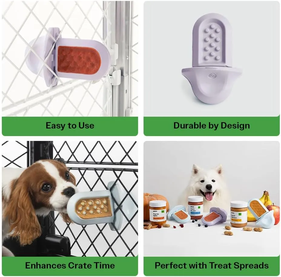 Diggs Groov Crate Training Aid for Puppies - Dog Crate Licking Toy and Puppy Training Aid - Safe, Calming Dog Enrichment Kennel Toy (Ice)