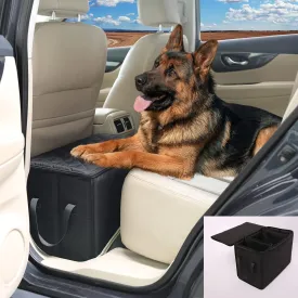 Dog Car Seat Extender with Storage, Suitable for Dogs up to 200lbs, Car Seat Gap Filler, Protect Dogs Not Fall Into The Floor Area, Dog Car Seat for Small & Large Dog (Medium Size: 20"x11.5"x14.5")