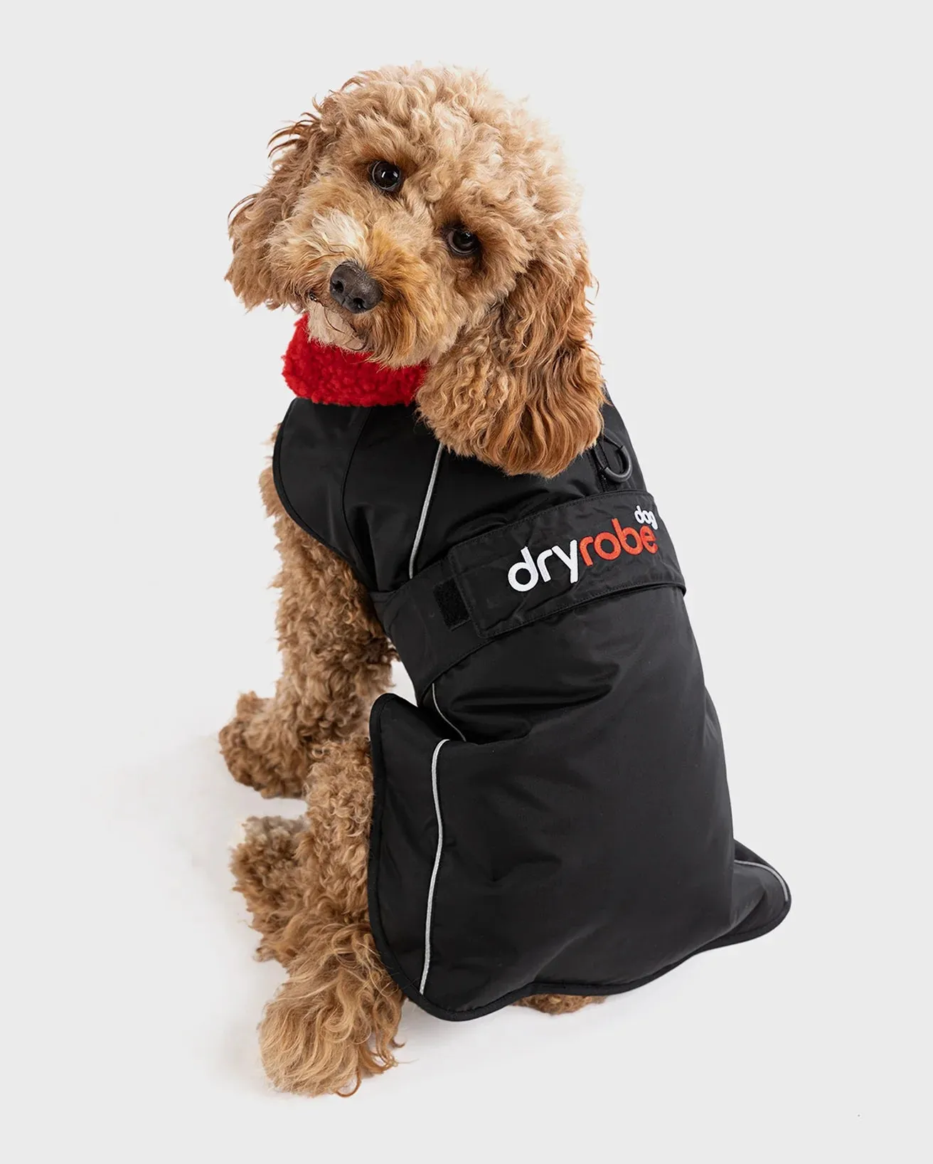 Dog Dryrobe in Black & Red
