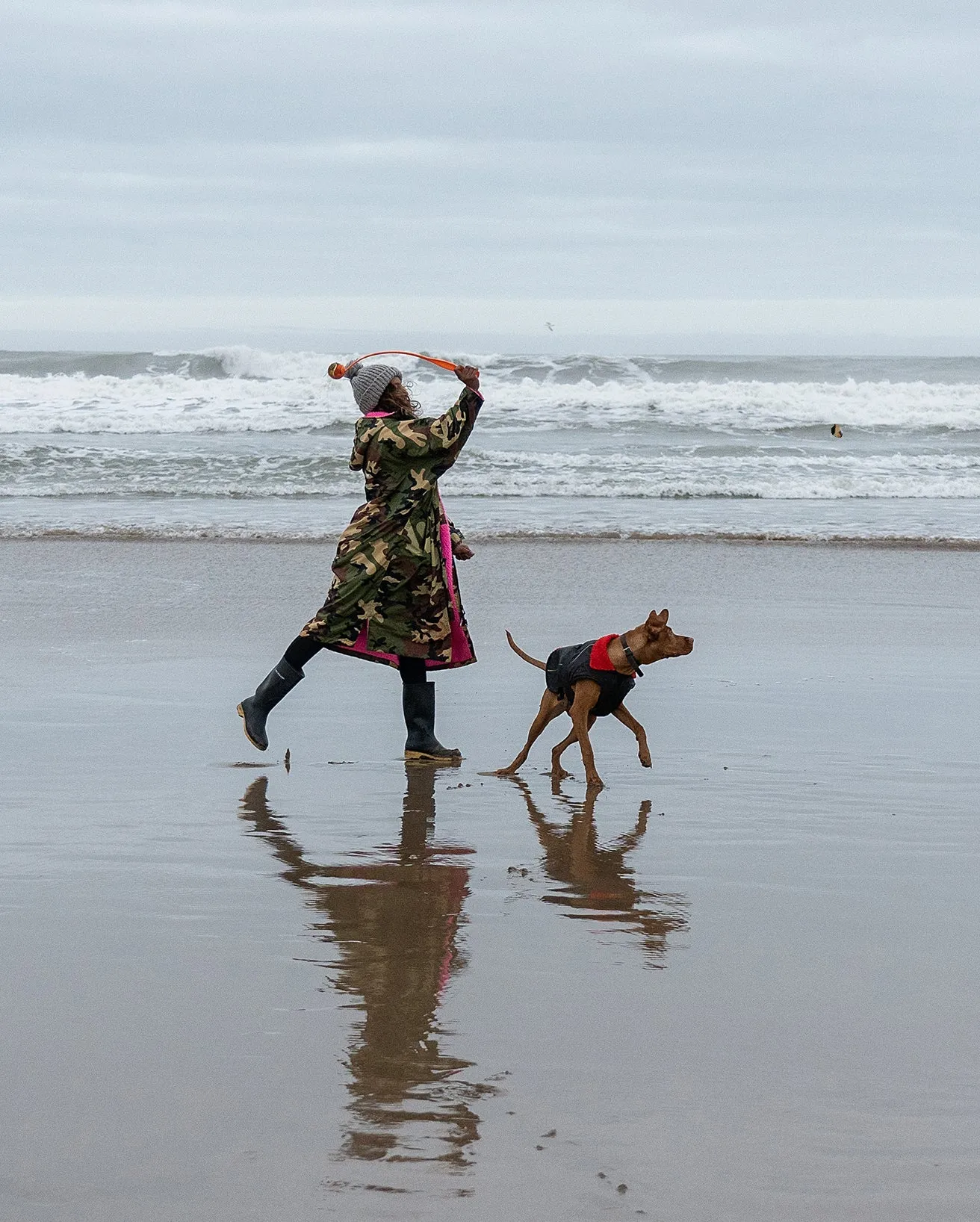 Dog Dryrobe in Black & Red
