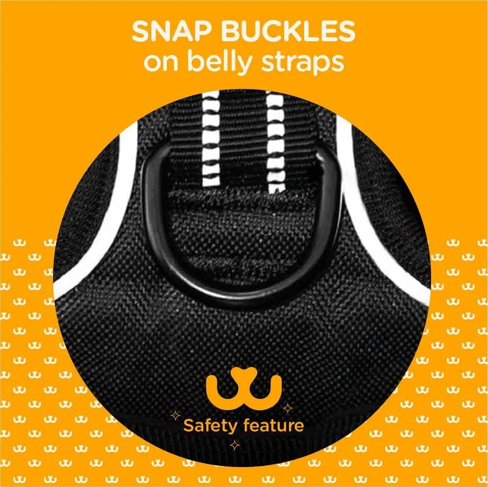 Dog Harness, Adjustable Soft Padded Dog Vest with Handle Adjustable, no-Pull, Comfortable, Safety Vest for Small, Medium, Large Size Dogs (Black, Small)