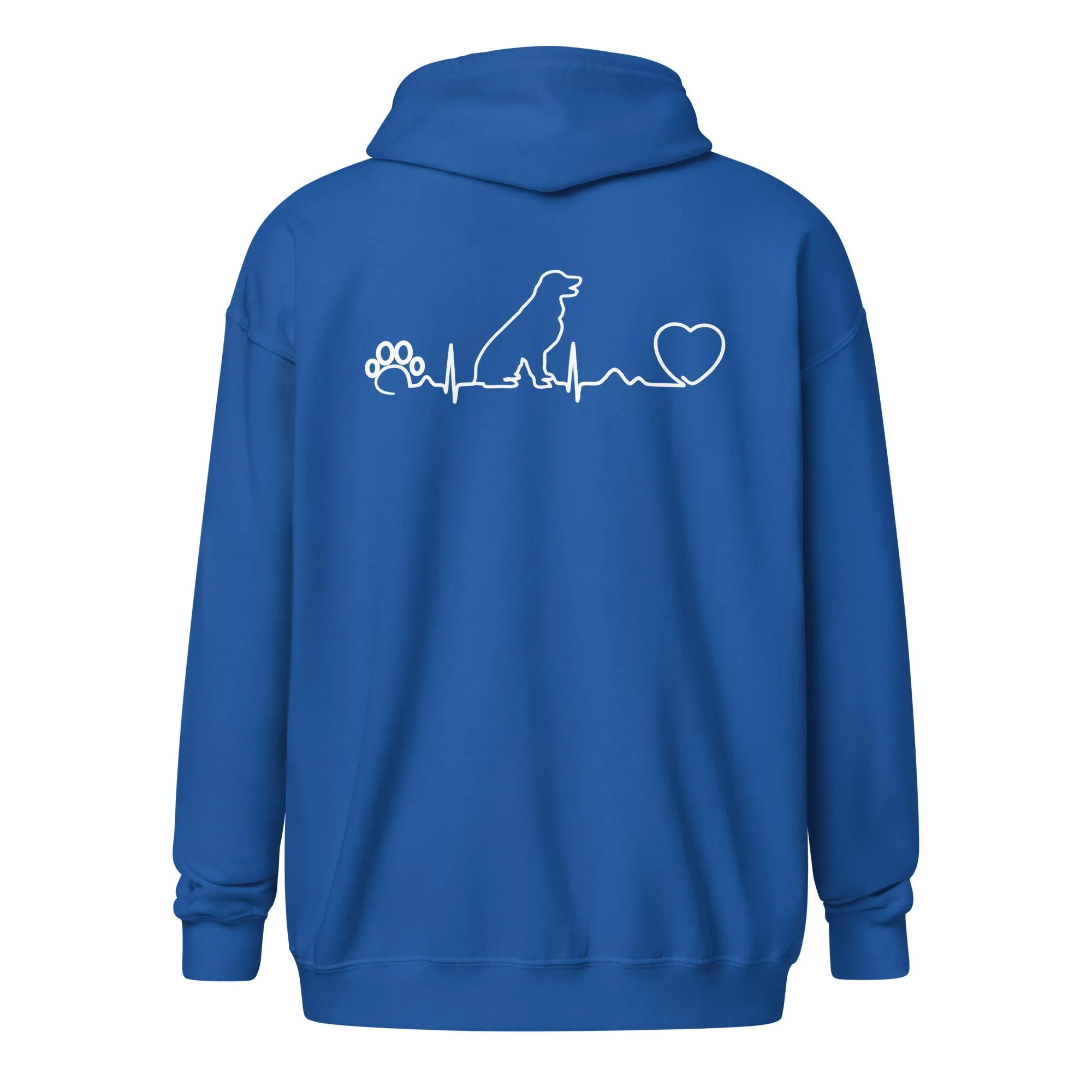 Dog heartbeat Unisex heavy blend zip hoodie