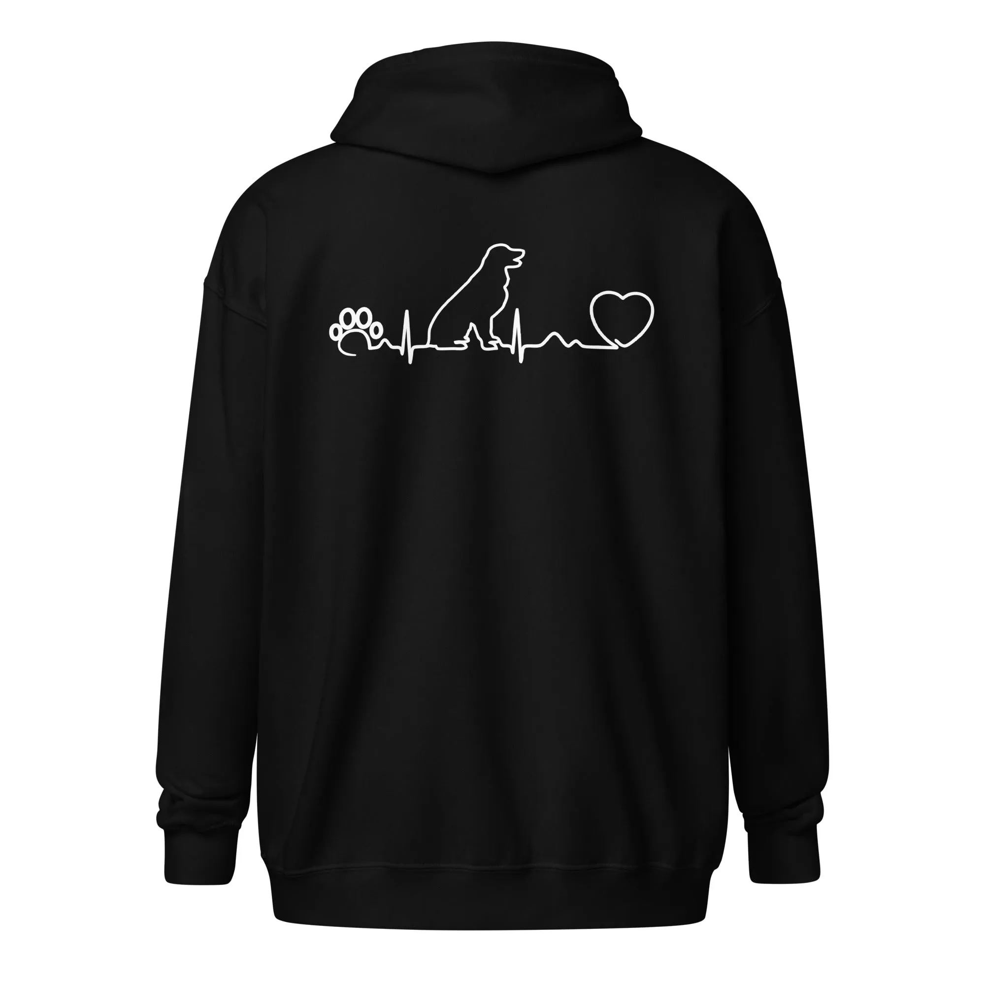 Dog heartbeat Unisex heavy blend zip hoodie