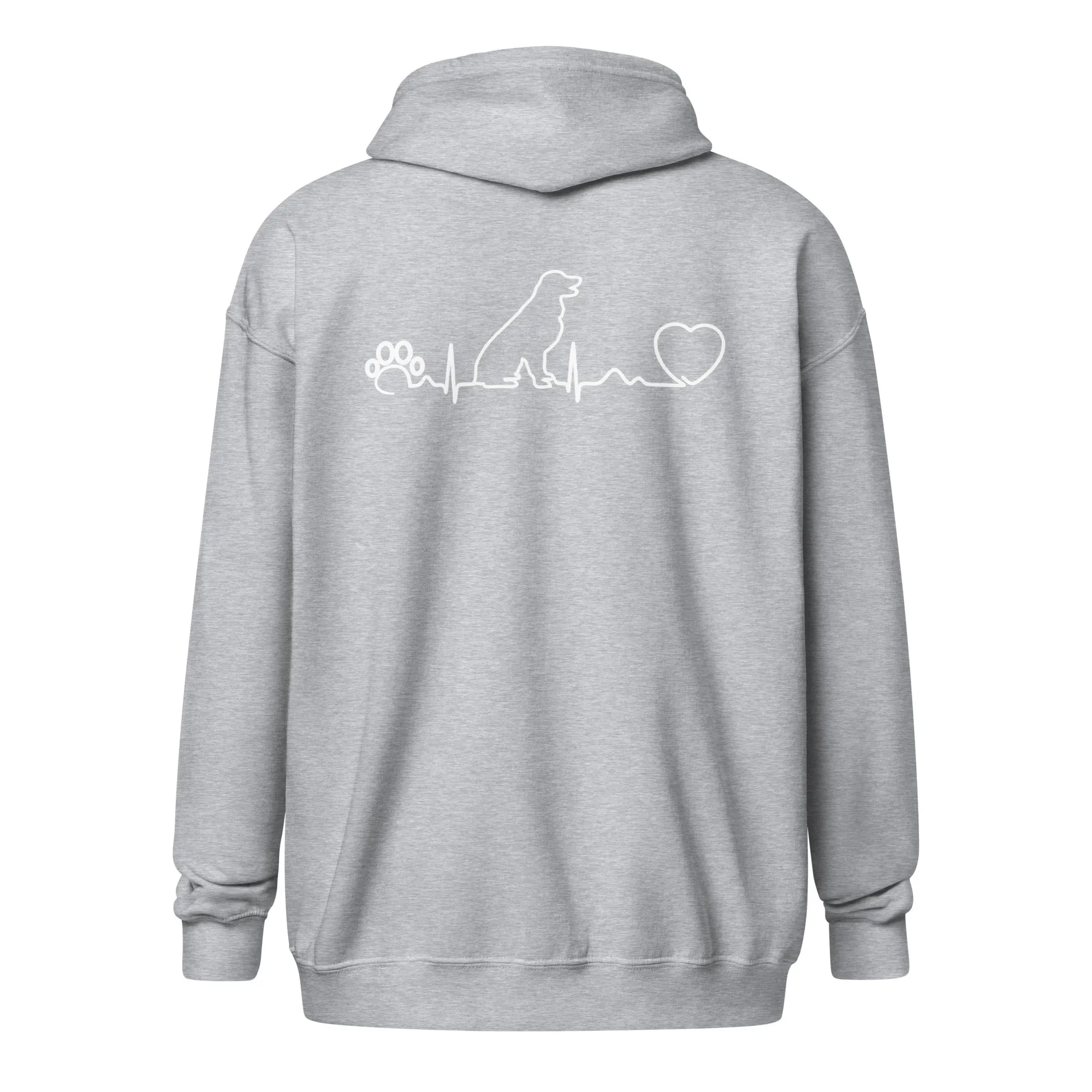 Dog heartbeat Unisex heavy blend zip hoodie