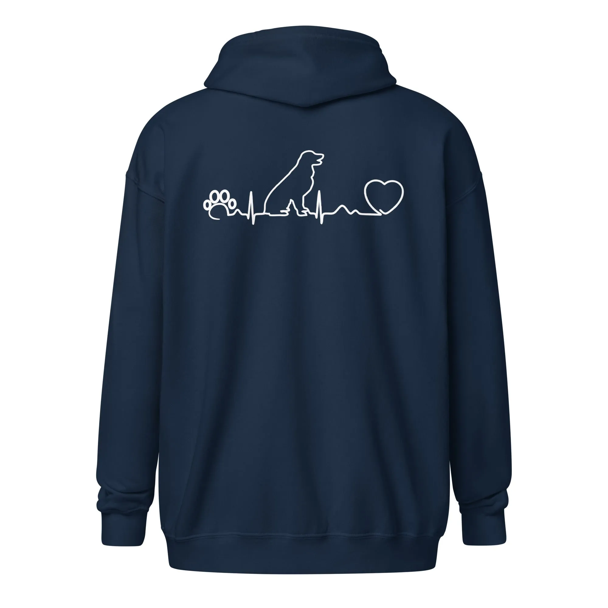 Dog heartbeat Unisex heavy blend zip hoodie