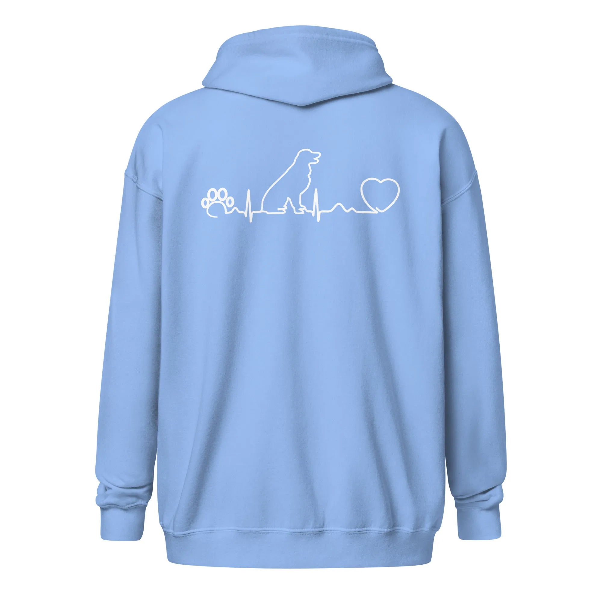Dog heartbeat Unisex heavy blend zip hoodie
