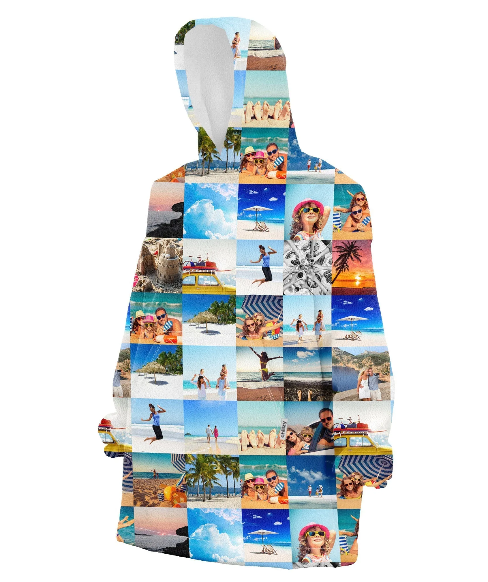 Dog Photo Collage Hoodie Blanket