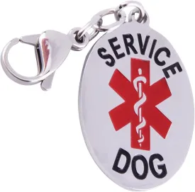 Doggie Stylz Service Dog Cat Official ID Tag. Hang from a Collar, Vest, Harness or Leash. Great Form of Identification for Small to Large Breeds Service Dogs Protected by Federal Law