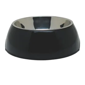 DogIt 2-in-1 Durable Bowl with Stainless Steel Insert Black Large 1.6L