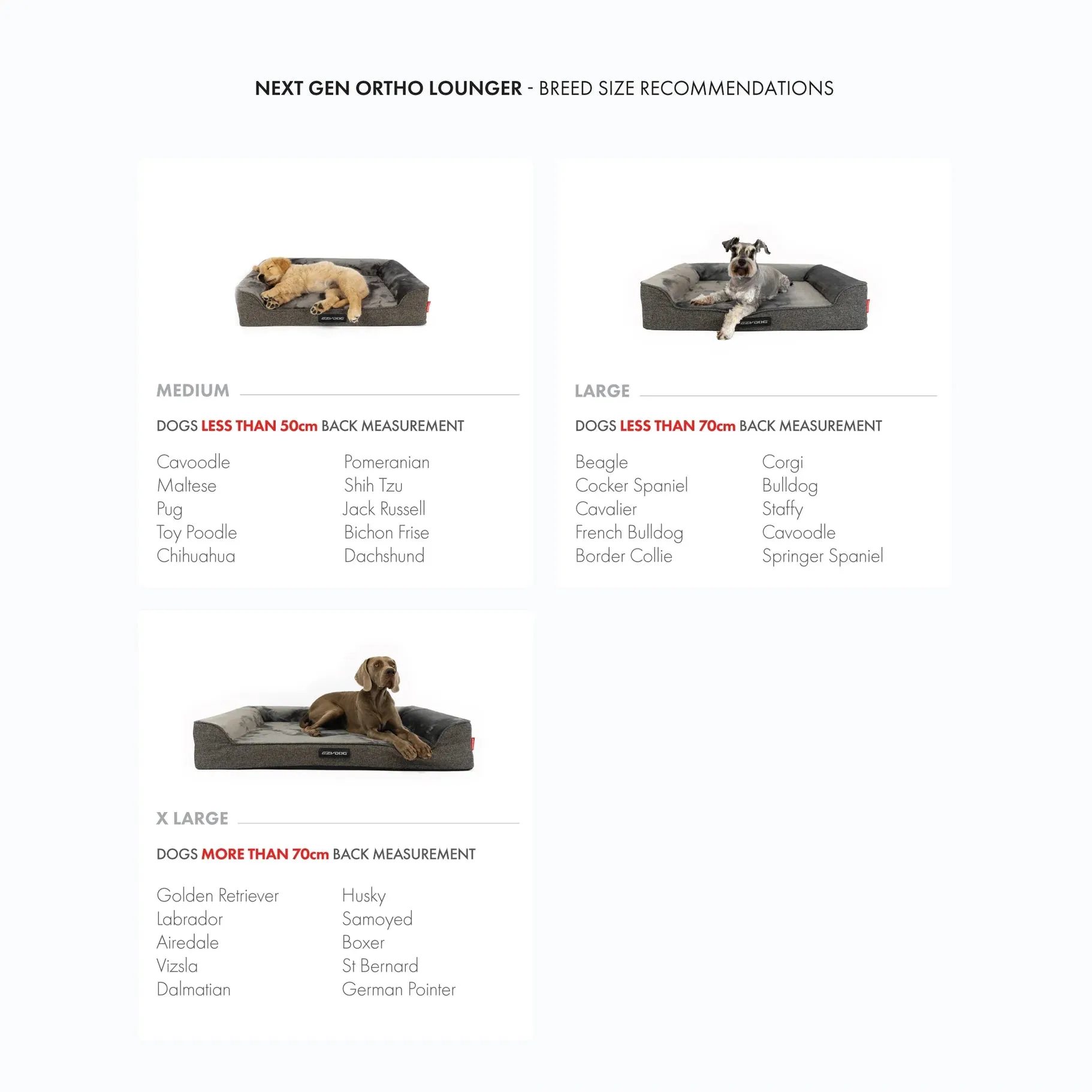 Ezydog Next Gen Ortho Lounger Dog Bed Medium^^^