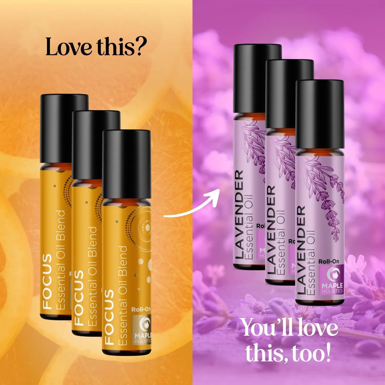 Focus Essential Oil Roll On - Aromatherapy Essential Oil Roller with Invigorating Pure Citrus and Mint Oils - Attention and Focus Essential Oil Blend with Eucalyptus Peppermint & Grapefruit (3 Pack)