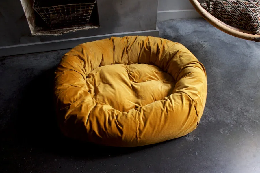 Gold Velvet Dog Bed Covers