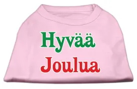 Hyvaa Joulua Screen Print Shirt Light Pink XXL (18)
