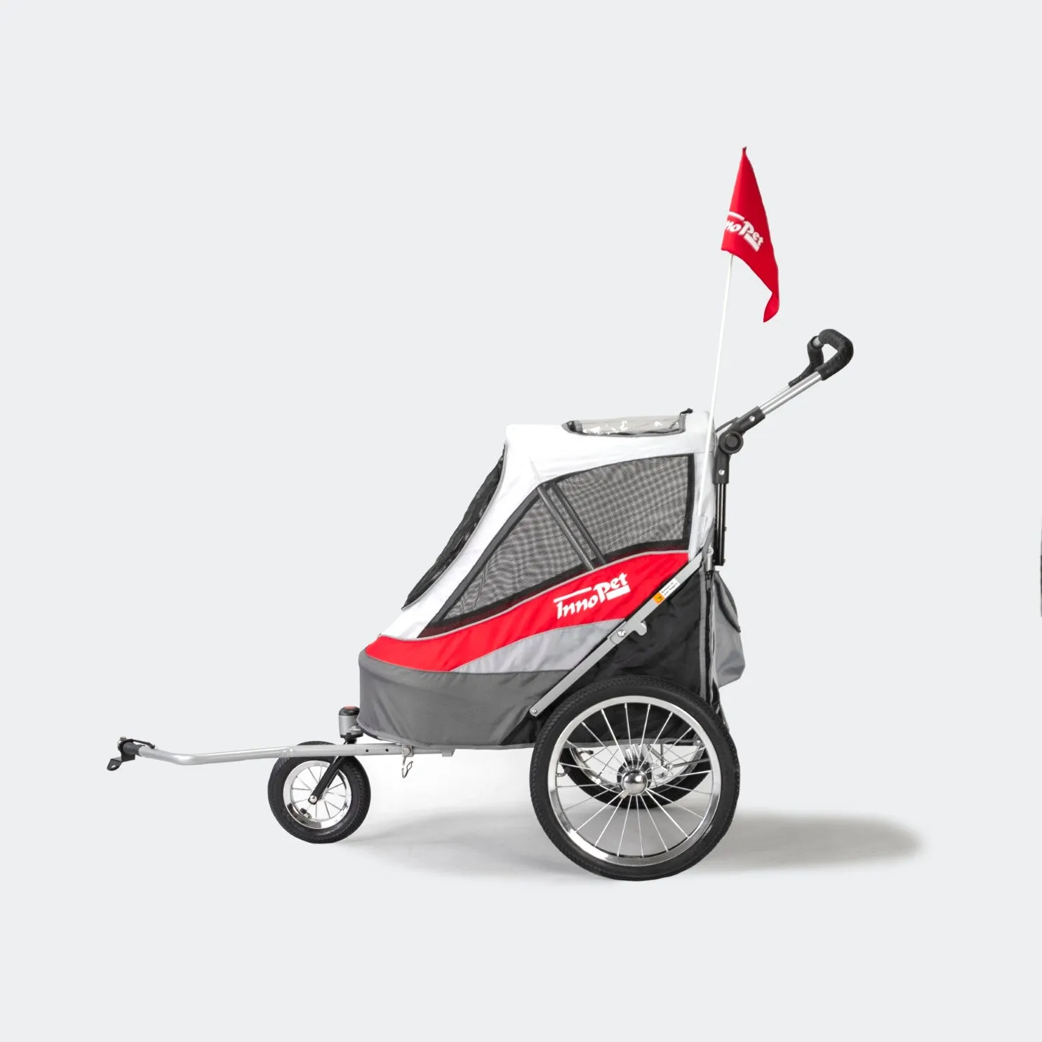InnoPet Sporty Dog Trailer Deluxe - Red/White