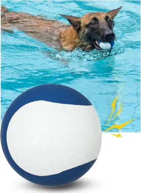 Interactive Floating Squeaky Dog Ball  Built-in Squeaker,Durable Rubber Toy,Perfect for Fetch & Water Play, Safe for Aggressive Chewers