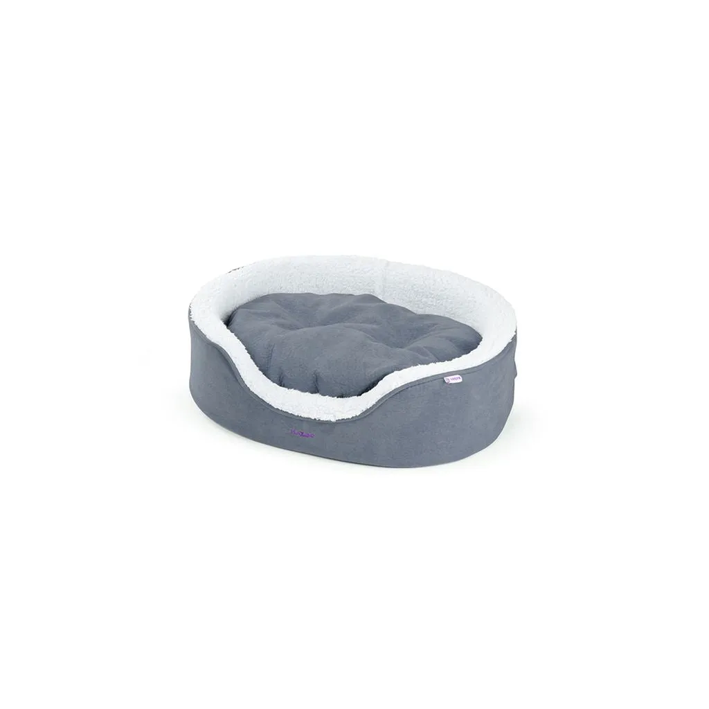 Kazoo Manhattan Dog Bed Grey & White