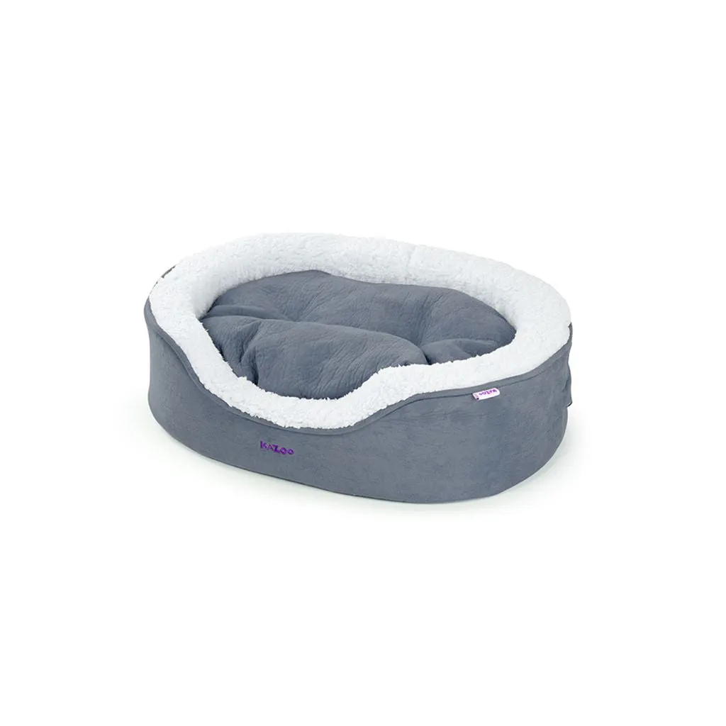 Kazoo Manhattan Dog Bed Grey & White