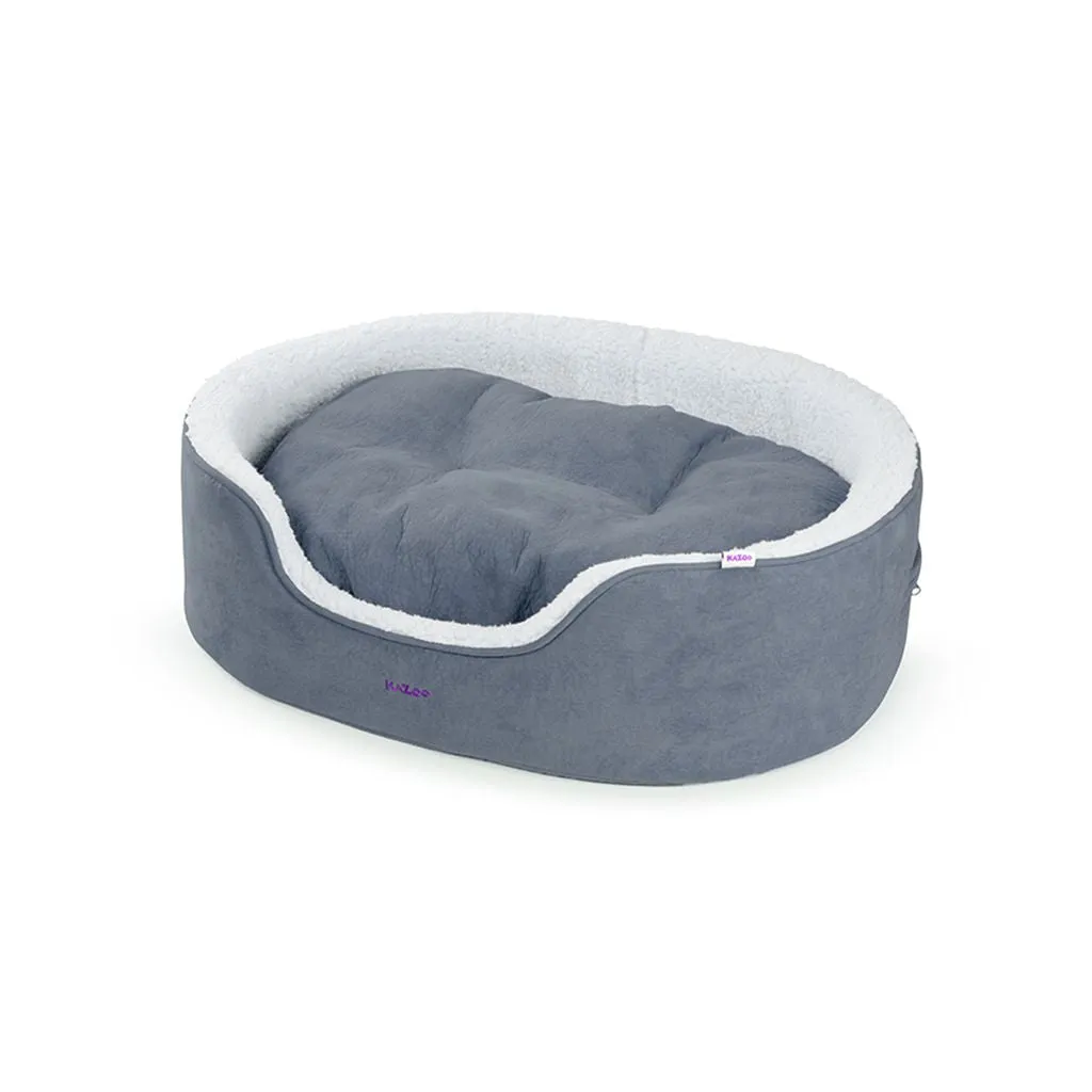 Kazoo Manhattan Dog Bed Grey & White