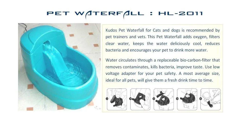 LightningStore 2.5 Liter Pet Dog Cat Animal Feeder Fountain Bowl - Automatic Water Dispenser - Excellent for Your Pets