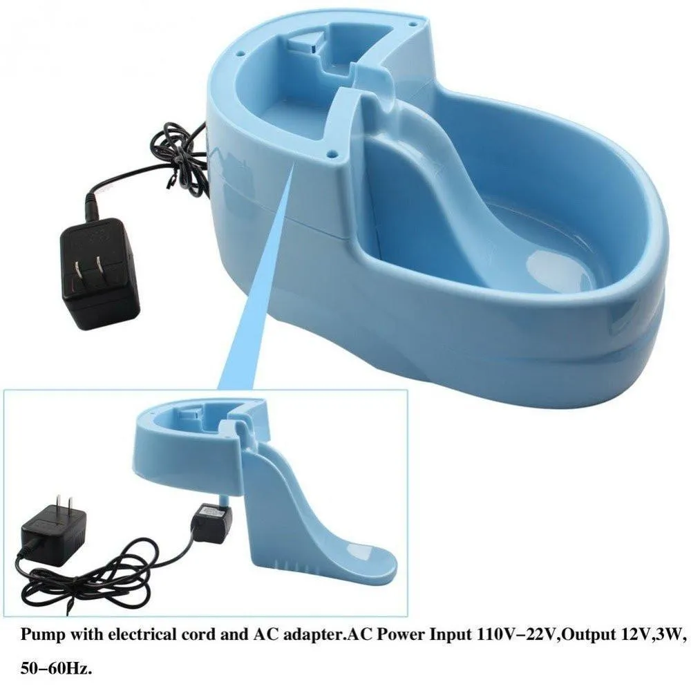 LightningStore 2.5 Liter Pet Dog Cat Animal Feeder Fountain Bowl - Automatic Water Dispenser - Excellent for Your Pets