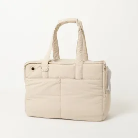lightweight beige dog carrier