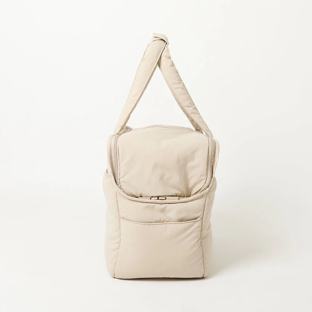 lightweight beige dog carrier