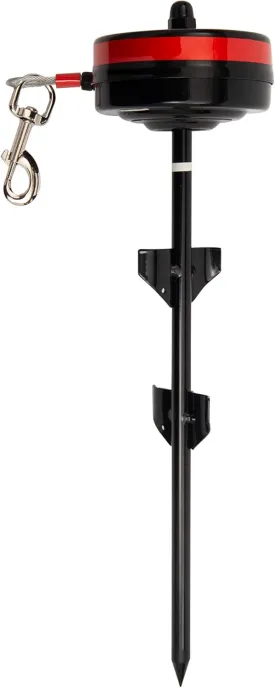 Lixit Bracket Mount and Stake Retractable Leash Tie Outs for Dogs (Stake, Large)