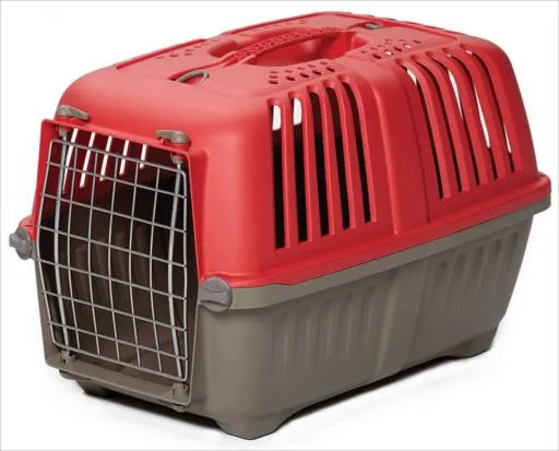 Midwest Spree Hard-Sided Travel Cat and Dog Kennel Carrier - Red - 19" X 12.7" X 12.7" Inches