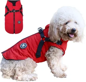 Norbi Dog Coat - Winter Jacket with Built-in Harness, Adjustable Warm Coats for Small to Large Dogs, Perfect for Cold Weather