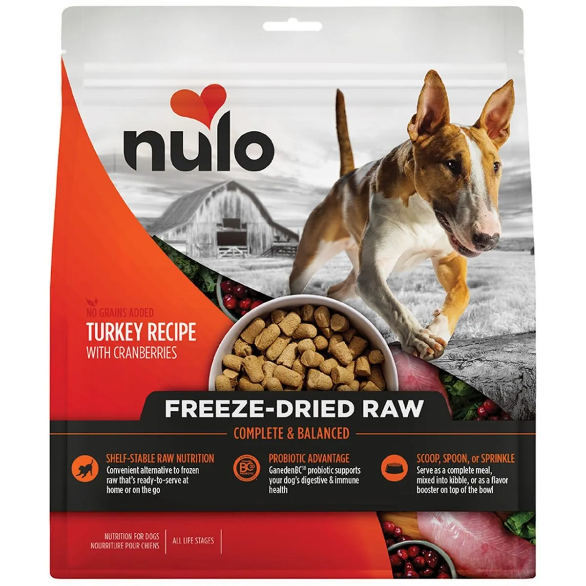 Nulo Turkey & Cranberries Freeze-Dried Raw Dog Food 8oz
