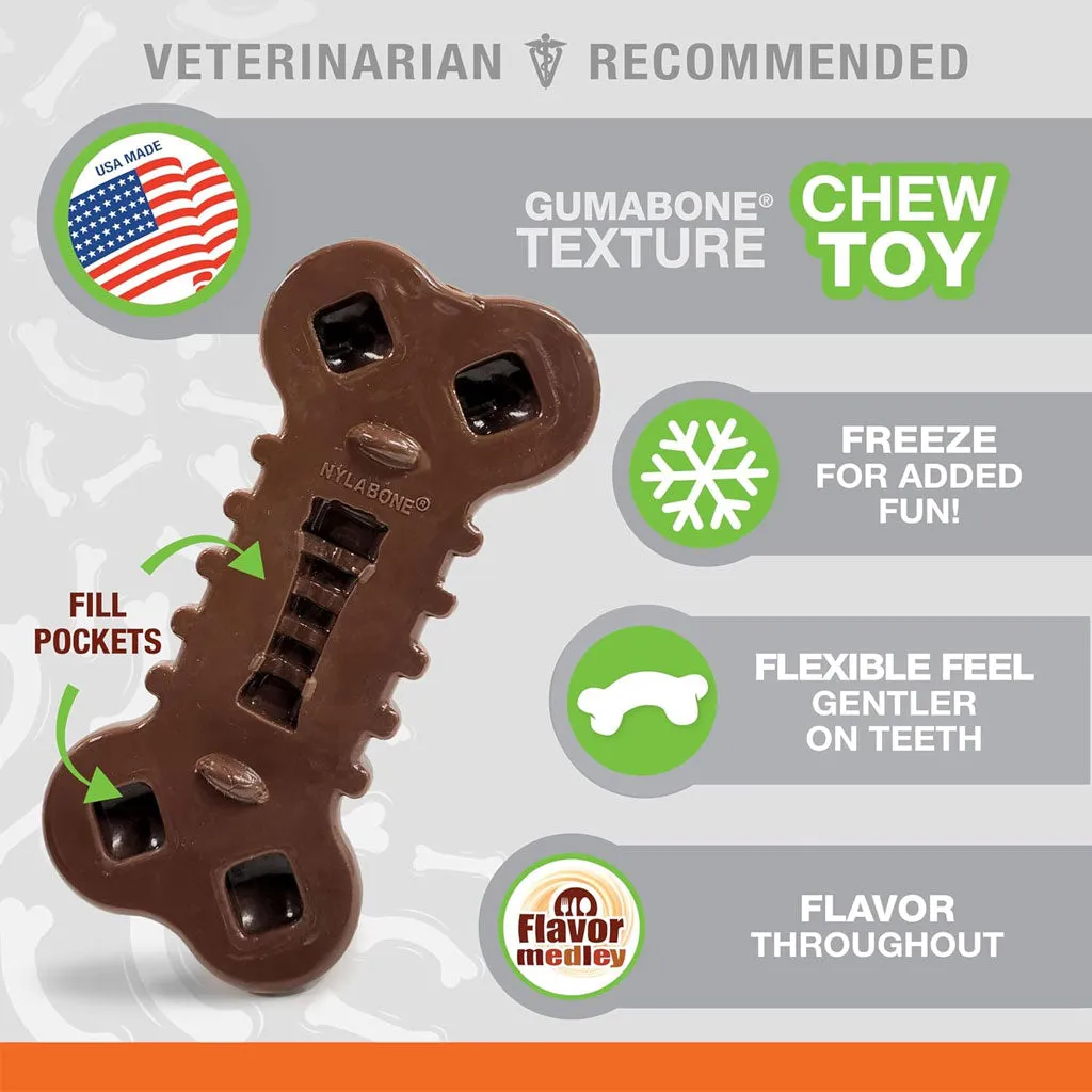 Nylabone Chill & Chew Medley Flavor Flexi Dog Chew Toy, Medium/Wolf