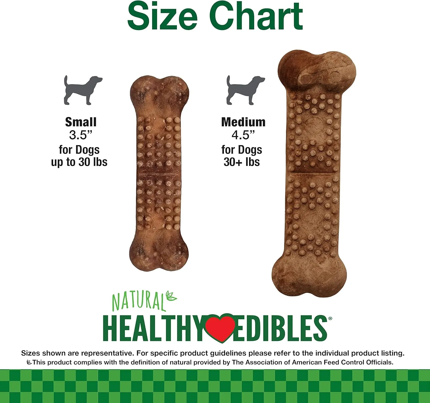 Nylabone Healthy Edibles Natural Dog Chews Long Lasting Chew Treats for Dogs, Roast Beef Flavor, X-Small/Petite (4 Count)