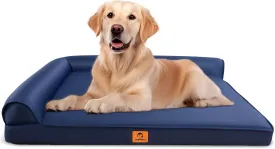 Orthopedic Dog Bed Dog Sofa for Large Dogs - Cool 900D Oxford Fabric, 3" Egg Crate Foam, Waterproof, Removable Washable Cover, Non-Slip Bottom, 44x32 Inch, Navy Blue